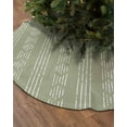 thumbnail image 2 of Boho Sage Green Stripes Christmas Tree Skirt 48 Inches Large Christmas Skirt Tree, Modern Bohemian Art Texture Tree Skirt Christmas Decorations for Fireplace Party Holidays Indoor Outdoor, 2 of 7