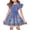 #A11-Navy, variant on Abcomgle Girl's Summer Casual Dress Casual A-Line Flutter Sleeve Tshirt Dresses Floral Print Beach Crew Neck Swing Skirt for 4-14t Kids,Light Blue