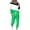 Green, variant on YUGYXL Casual Yoga Suit Women 2 Piece Sweatsuits Lightweight Comfy Plus Size Outfits Fashion Crew Neck Color Block Sweatshirt and Solid Sweatpants Tracksuits Set Clearance Sale Green,S