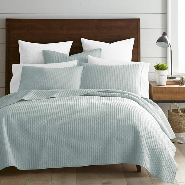 Levtex Home - Cross Stitch Quilt Set - 100% Cotton - King Quilt