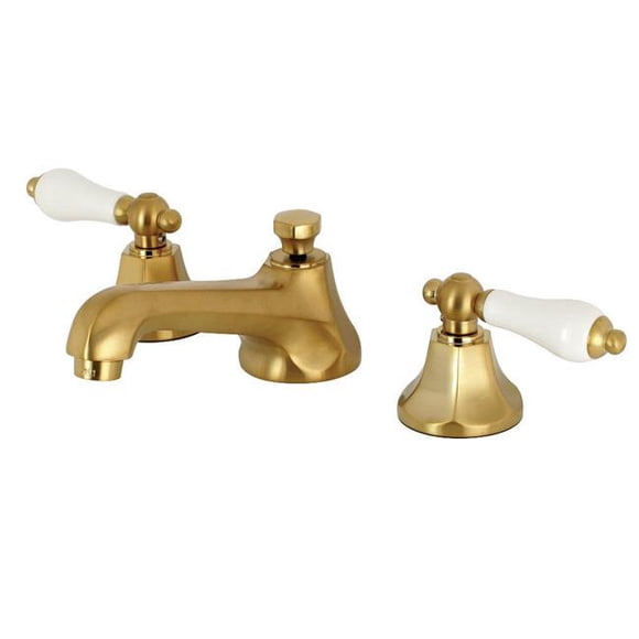 Kingston Brass KS4467PL 8 in. Widespread Bathroom Faucet  Brushed Brass