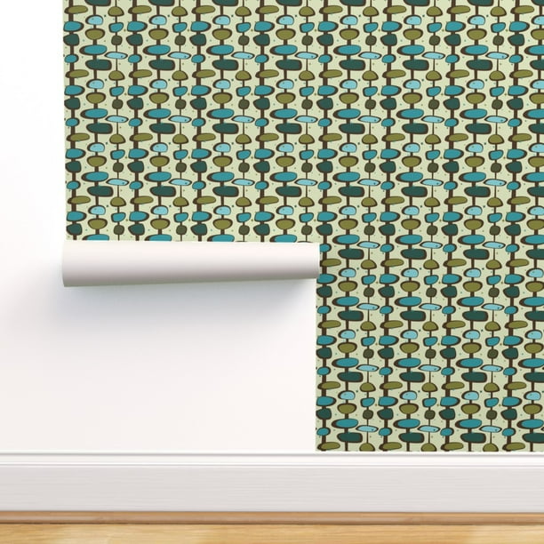 Peel-and-Stick Removable Wallpaper Mid-Century Mid Century Moderne