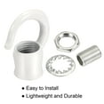 thumbnail image 4 of Uxcell Alloy Ceiling Hook 22mmx28mm for Ceiling Pendant Light Plate White, 4 of 5