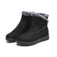 thumbnail image 1 of Funie Bottes de Neige à Fermeture Éclair pour Femmes Bottines Courtes pour Extérieur Travail Fête, 1 of 8