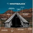 thumbnail image 2 of WHITEDUCK Regatta Canvas Bell Tent w/Stove Jack, Boulder Gray, 16.5', Waterproof Outdoor Camping Yurt, 2 of 9