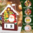 thumbnail image 3 of Injueey Calendario de Navidad de madera 2024 Calendario de Adviento de madera con luces ecológicas Kits de decoración para fiestas, 3 of 6