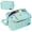 Chevron Teal, variant on PAVILIA Yarn Bag Knitting Crochet Organizer for Crocheting On The Go Purple