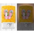 thumbnail image 2 of Pink Flip Flops Yellow Polkadot Ceramic Night Light, 2 of 2