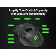 Wireless Gaming Mouse, 16000 DPI Adjustable, Bluetooth 5.2 & 2.4GHz Dual Mode, Lightweight, 10 Buttons, RGB Lighting, for PC Gaming & Office, Muzpu (Black)