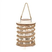 Cole & Grey Wooden Glass Lantern
