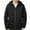 #Black, variant on DPTALR Men's Solid Color Long Sleeve Hooded Casual Jacket with Zipper Pockets ,Velvet Lining,Dark Blue,XXXXL