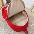 thumbnail image 3 of Linda mochila escolar para mujer con apliques de estrellas, bolsa de viaje al aire libre, color rojo, 3 of 7