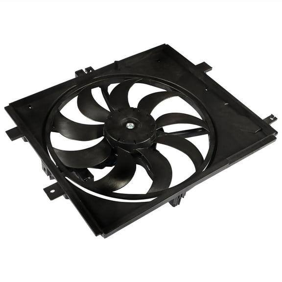 Engine Radiator Condenser Cooling Fan Assembly Replacement for 2012-2018 Nissan Versa AT CVT Models Black