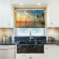 thumbnail image 6 of Coolnut Palm Tree Kitchen Curtains 2 Panels, UV Protected Tier Curtains Half Window Curtains for Guest Room Bathroom Sink Laundry Room Basement,24"x 27", 6 of 6