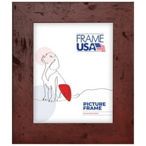 9x12 Picture Frame, Red Rustic II Style 74010, 2 Inch MDF with Glass, Wall Display