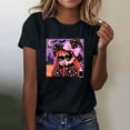 thumbnail image 4 of Yeaiivve Halloween T Shirts for Women Cartoon Witch Printed Short Sleeve Tops Dressy Casual Loose Fit Tunic Tees Crewneck Novelty Blouse S, 4 of 8