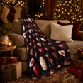 thumbnail image 3 of Chocolate Hearts and Truffles on Black, Romantic Dessert Style for Chocolate Lovers, Rich Candy Assortment and Anniversary Gift, Soft Flannel Blanket for Bedroom and Guest Room, Home Decor, 3 of 9