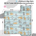 thumbnail image 5 of Multicolor Cat and Fishbone Blue Pattern Teens Toddler Nap Mat with Pillow, Sleeping Mat Bag for Preschool Daycare 59"x22", 5 of 6