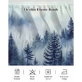 thumbnail image 7 of Retro Trees Plants Bed Skirt California King Size 18" Drop Watercolor Gary Blue Mountain Forest Ruffled Wrap Around Bed Skirts Adjustable Elastic Bedskirt Dust Ruffle for California King Size Bed, 7 of 7