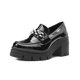 thumbnail image 3 of Zapato Formal Para Mujer Charol Negro Tacon Ancho 7CM negro 25.5, 3 of 6