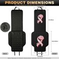 thumbnail image 7 of Eheartsgir Pink Ribbon Rose Car Front Seat Covers, 2 Pack Breathable Quilted Polyester Non Slip Seat Protectors for Auto Interior Decor, 7 of 7