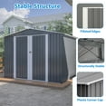 thumbnail image 3 of Outdoor Waterproof Garden Tool Storage Sheds with Metal Foundation with Floor Frame, Tool Shed with Lockable Hinged Doors & Air Vents, Storage House Waterproof for Backyard, Lawn, 3 of 9