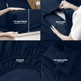 thumbnail image 4 of King Bed Sheet Set Piece Bedding Soft Brushed Microfiber Fabric Shrinkage & Fade Easy Care (), 4 of 7