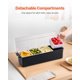 thumbnail image 4 of Servidor de condimentos refrigerado VEVOR de 4 compartimentos enfriado con hielo con tapa, 4 of 9