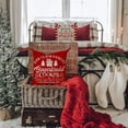 thumbnail image 5 of Christmas Pillow Covers 16x16 Inch Set of 4 Gingerbread Bakery Decorative Throw Red Stripe Pillows Covers Merry Christmas Winter Holiday Decor for Couch 155, 5 of 6