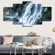 thumbnail image 2 of Moderno 5 piezas de PVC, pintura de arte, impresión digital, murales, paisaje, paisaje Cascada Verde Musgo SM SunniMix Cinco pintura decorativa, 2 of 8