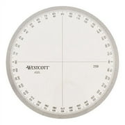 Westcott 4-Inch Circular Protractor Measuring Tool (259)