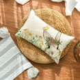 thumbnail image 4 of xianlin-Easter Yellow Floral Garland Bunny Throw Pillow Cover, 12 x 20 Inch Spring Rabbit Holiday Cushion Case Decoration for Sofa Couch, 4 of 4