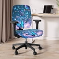 thumbnail image 3 of ZUXONGSY Butterfly Office Chair Cover Set of 2 Piece Desk Chair Covers Slipcover Stretchable Computer Chair Protector with Elastic Bands Furniture Protector Gifts for Women Men, 3 of 7