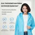 thumbnail image 5 of Tnobhg Outdoor Raincoat Bright Color Breathable Hooded Rain Ponchos Reusable Women Men Rain Cape Waterproof EVA Rain Clothing Hiking Cycling Accessories, 5 of 7