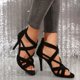 thumbnail image 1 of MKLEKYY Sandalias de Tacón Alto para Mujer, Estilo Europeo y Retro, de Comercio Exterior, de Talla Grande, Huecas, Ligeras, Con Suela Suave, Informales, 1 of 5