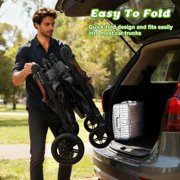 Rovique Wagon Stroller 4 Seater – Includes Adjustable Canopy,Convertible Seats, Snack Tray, Parent Organizer