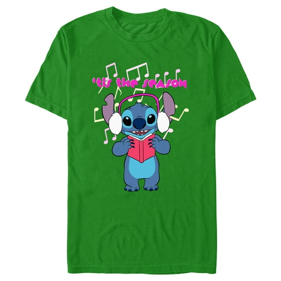 Men's Lilo & Stitch Tis the Season Graphic Tee Kelly Green Medium