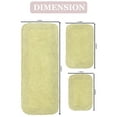 thumbnail image 3 of Home Weavers Radiant Collection 100% Cotton Non-Slip Bathroom Rug Set Machine Washable Bathroom Rug-17"x24", Bath Rug- 21"x34", Runner- 21"x54", Green Color 3 Piece Bath Rug set, 3 of 9
