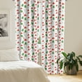 thumbnail image 2 of Ambesonne Christmas Curtains, Xmas Tree Santa Claus, Pair of 28"x63", Green and Red, 2 of 5
