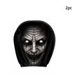 thumbnail image 2 of Ghost Face Headrest Covers, 2 Pcs Scary Headrest Covers for Cars | Spooky Creepy Halloween Auto Head Rest Protector with Ghost Face Mask Design for All Car - D, 2 of 5