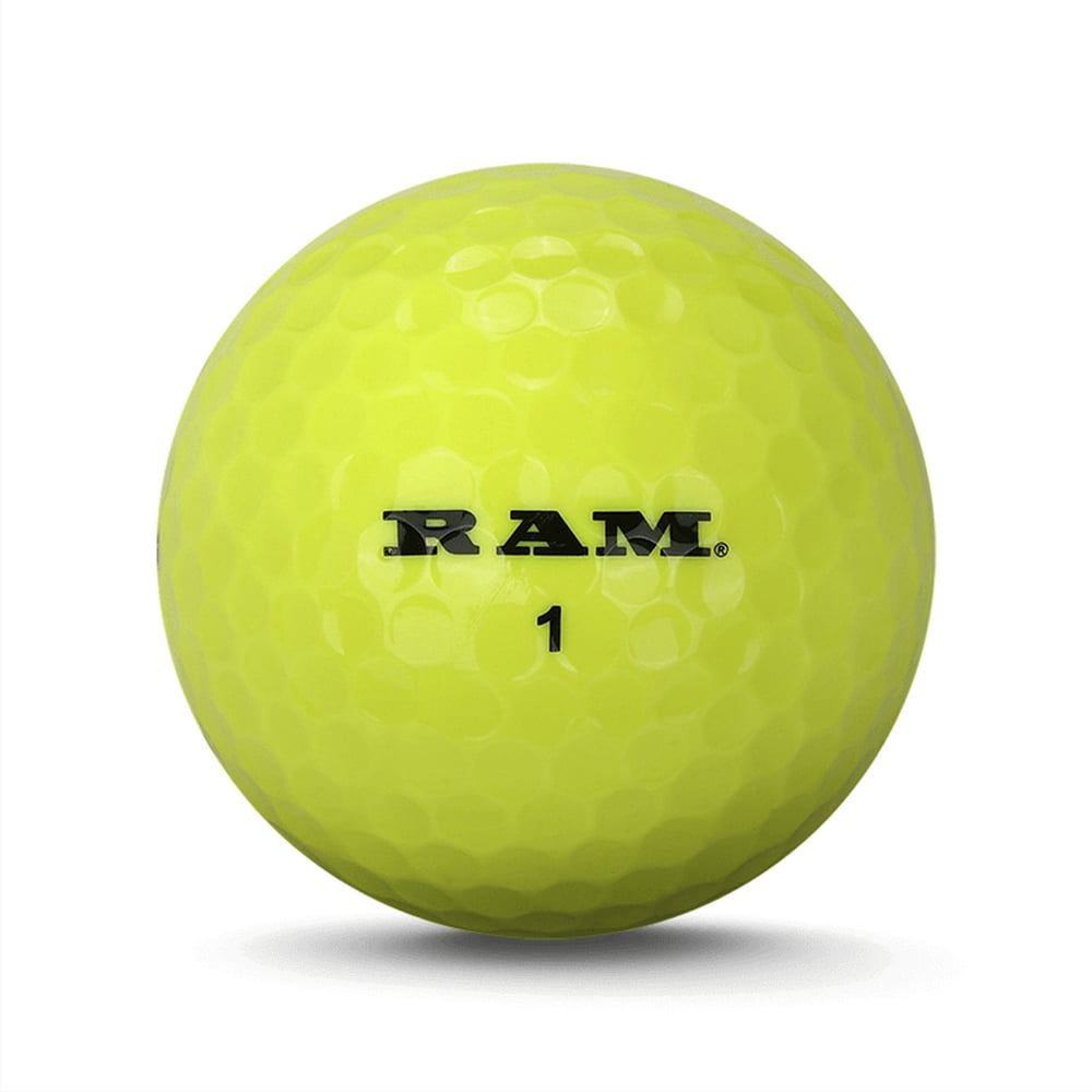 36 Ram Golf Laser Spin Golf Balls - Incredible Value Golf Balls - Yellow