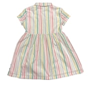 GAP Kids Girls 100% Cotton Short Sleeved Comfort Relaxed Fit Dress (Stripe, XS (4/5))