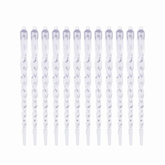 Pack of 12 Icicle Props Christmas Tree Hanging Pendant Tree Ornament Shimmering Festival Decors Holiday Window Display