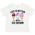 thumbnail image 3 of Inktastic Life is Better with Ice Cream Boys or Girls Toddler T-Shirt, 3 of 5