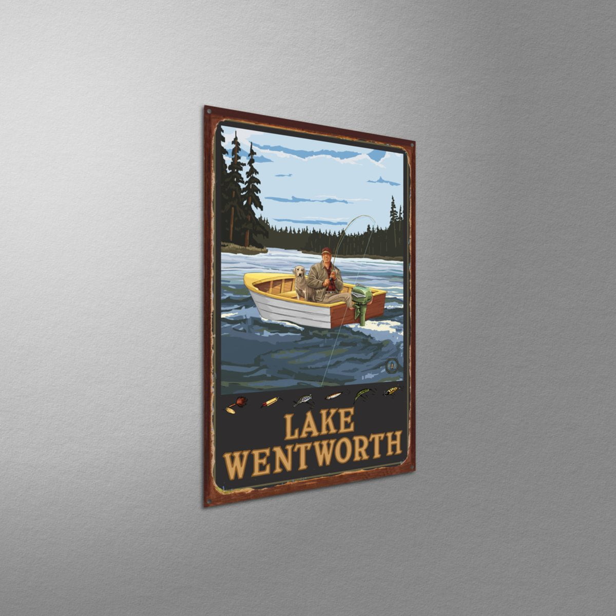 Lanquist 11 by 17-Inch Northwest Art Mall New Hampshire Fishing Wall Artwork by Paul A
