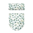 thumbnail image 2 of HELLHERO Elastic Edge Soft Fits All Toilet Shapes Elastic Fabric Toilet Seat Cover Replacement Bathroom Stays in Place Easy to Clean U-Shaped 2 Pcs Set Green Leaf, 2 of 6
