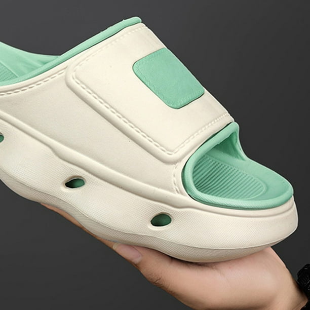 Los hombres deslizan la almohada casa zapatillas cómodas diapositivas interiores planas para la playa del verano