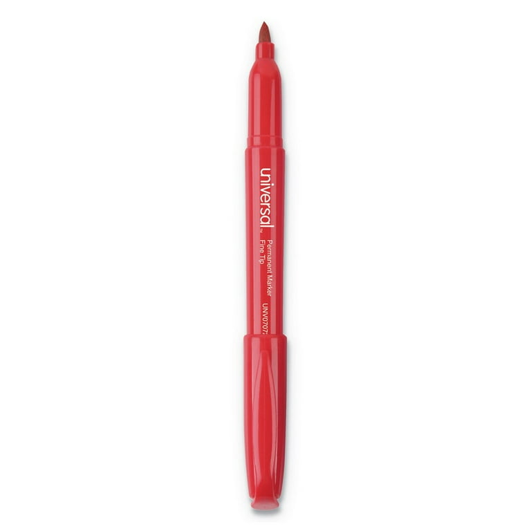 Permanent Marker, Fine Bullet Tip, Red Permanent Marker, Fine Bullet Tip, Red