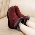 thumbnail image 4 of Ankle Boots for Women Large Size Insulation Outdoor Women Snow Boots Round Toe Shoes Casual Zipper Boots Womens Snow Boots Winter Warm Ankle Boots Outdoor Fleece Lined Shoes for Women, 4 of 9