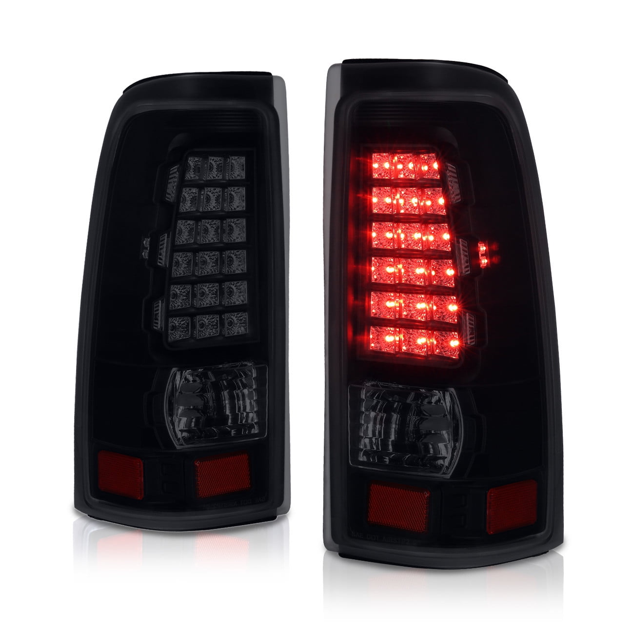 Red High Mount 3rd Stop Brake Lights Compatible with 1999-2006 Chevrolet Silverado 1500 2500 3500 & HD Classic Third Center Cargo Reverse Rear LED Brake Light Bar Taillight 